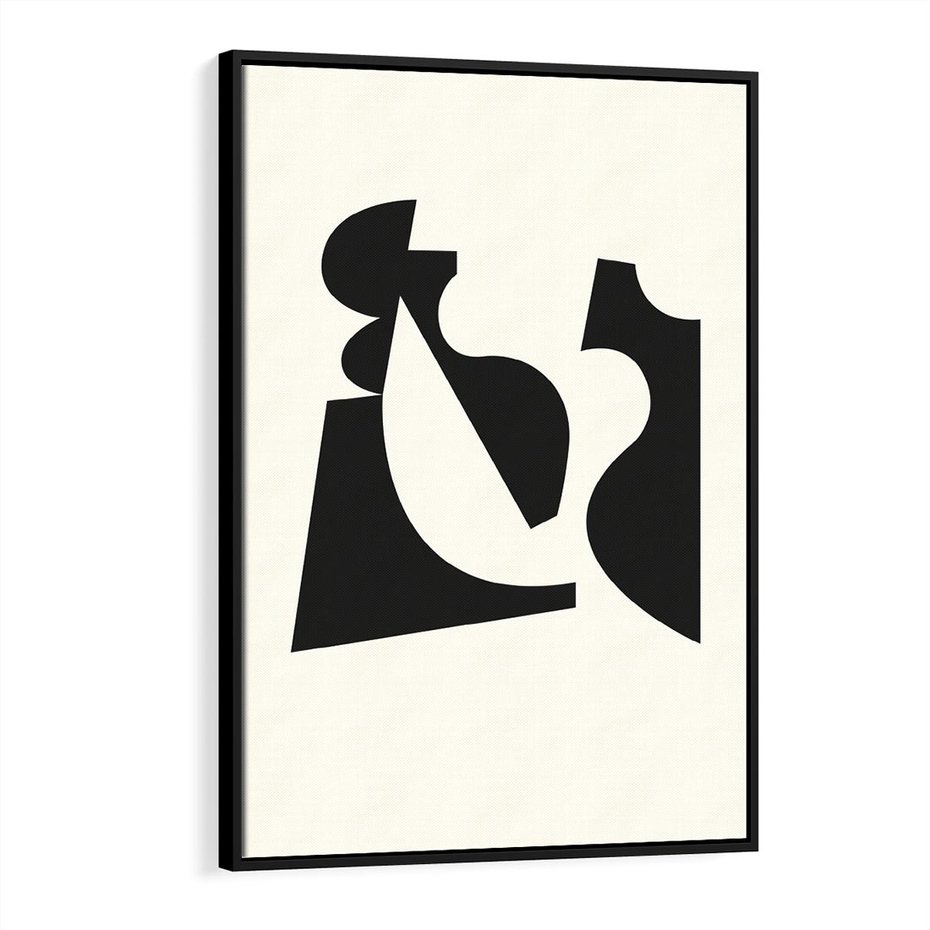 Obraz w ramie 70x100 - Tajemnicze Spektrum - abstrakcyjne kształty, geometria - rama czarna