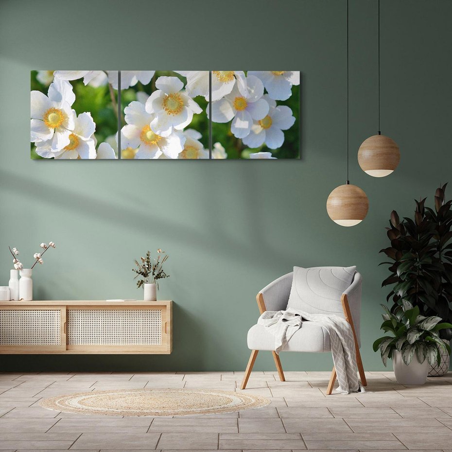 Obraz na płótnie 120x40 - Kwiatowy Raj - kwiat, kwiaty