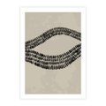 Plakat bez ramy 50x70 - Kontury Ewolucji Materii - boho plakat, czarne kropki kreski