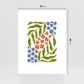 Plakat bez ramy 30x40 - Splątane Granice - kwiaty, sztuka nowoczesna