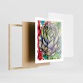 Plakat w ramie 40x50 - Zamknięte w Roślinie - abstrakcja, akwarela - rama drewno
