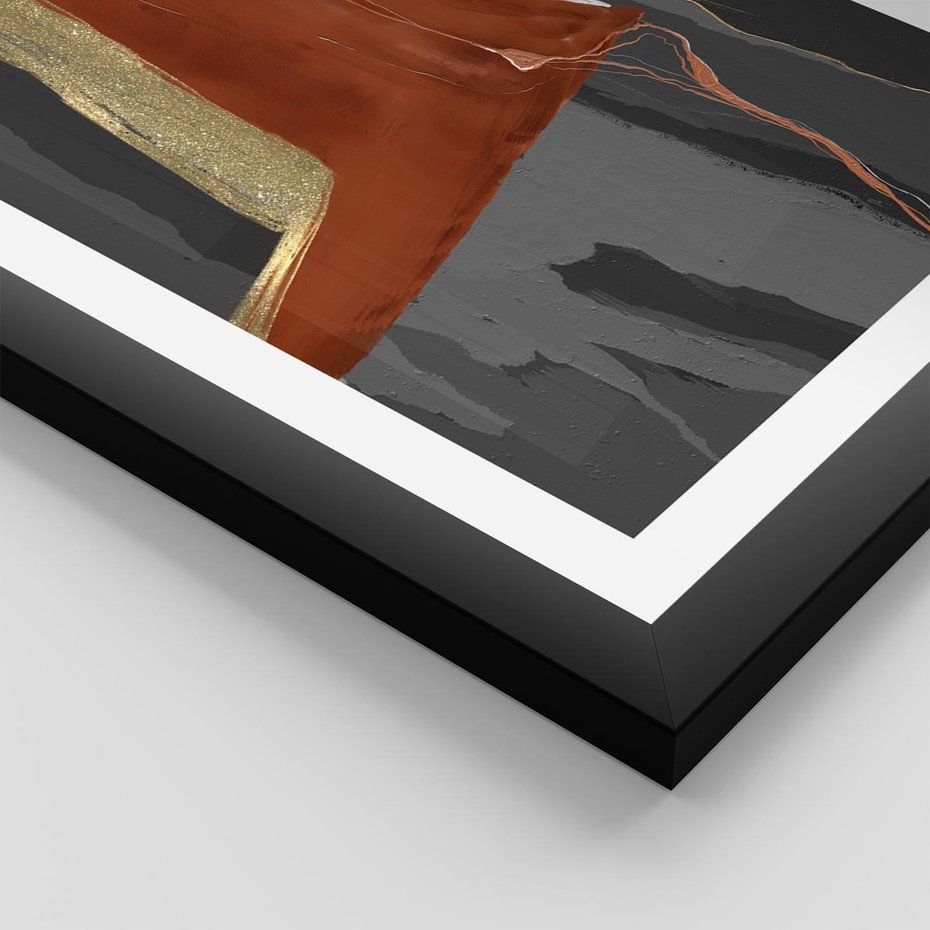 Plakat w ramie 30x40 - Abstrakcyjna impresja - abstrakcja, nowoczesny - rama czarna