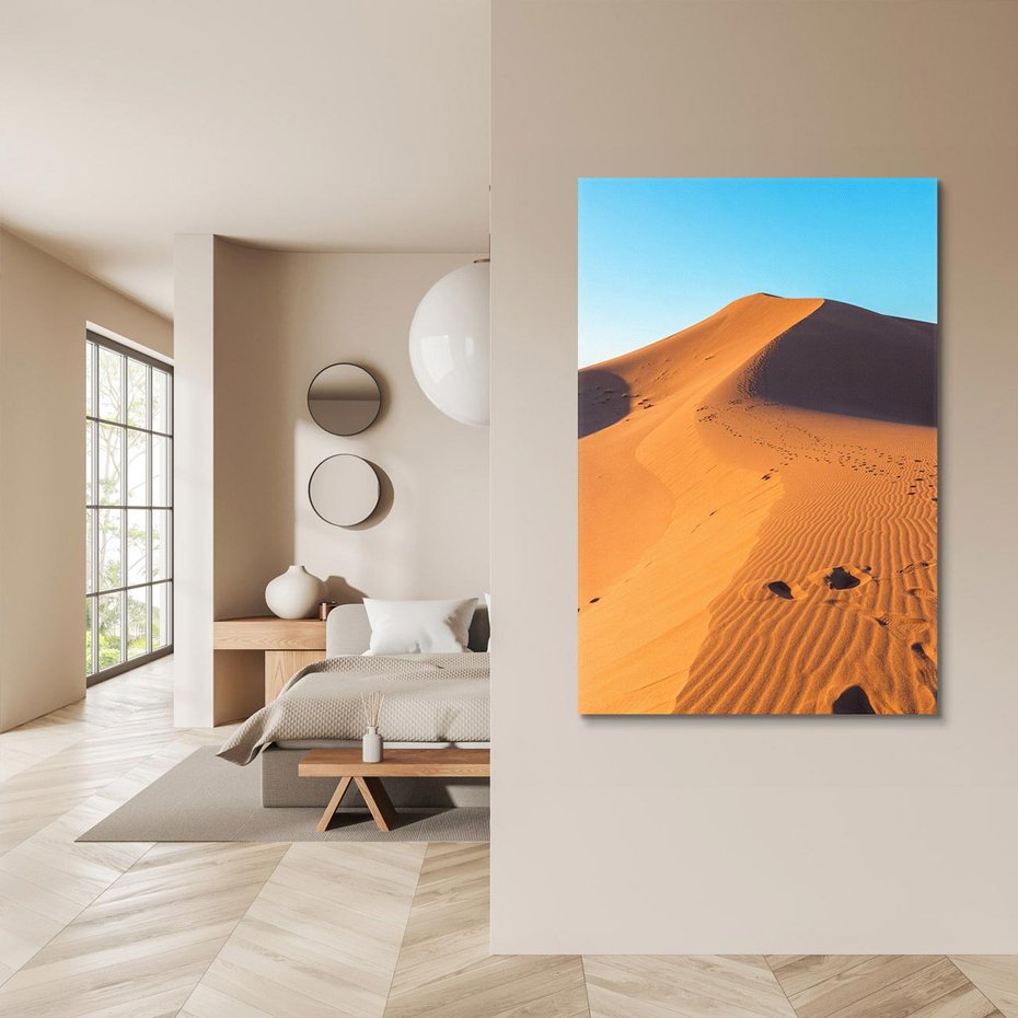 Obraz na płótnie 80x120 - Piasek pustyni wędruje - pustynia, piasek