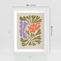 Plakat w ramie 40x50 - Bezgraniczne Impresje - kwiaty, abstrakcja - rama biała