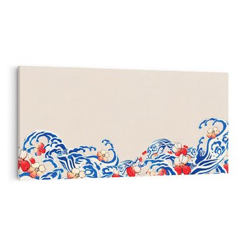 Obraz na płótnie 100x50 - Japońska Harmonia: Falujące Kwiaty - japonia, orientalne kwiaty wiśni