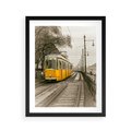 Plakat w ramie 40x50 - Tramwaj w Lizbonie - Lizbona, tramwaj - rama czarna