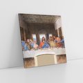 Obraz na płótnie 30x30 - "Ostatnia Wieczerza" (1495-1498) Leonardo da Vinci - Reprodukcja - reprodukcja, obraz na płótnie