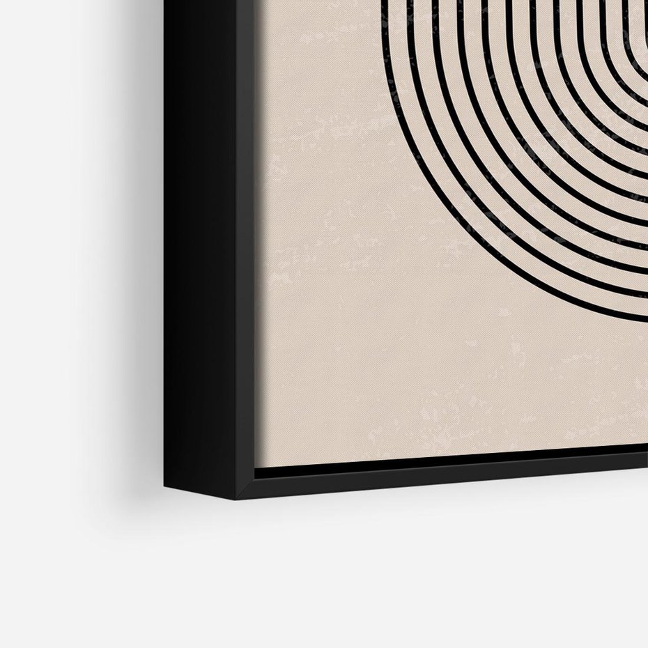 Obraz w ramie 50x50 - Puls Abstrakcji - abstrakcyjne linie, geometria - rama czarna