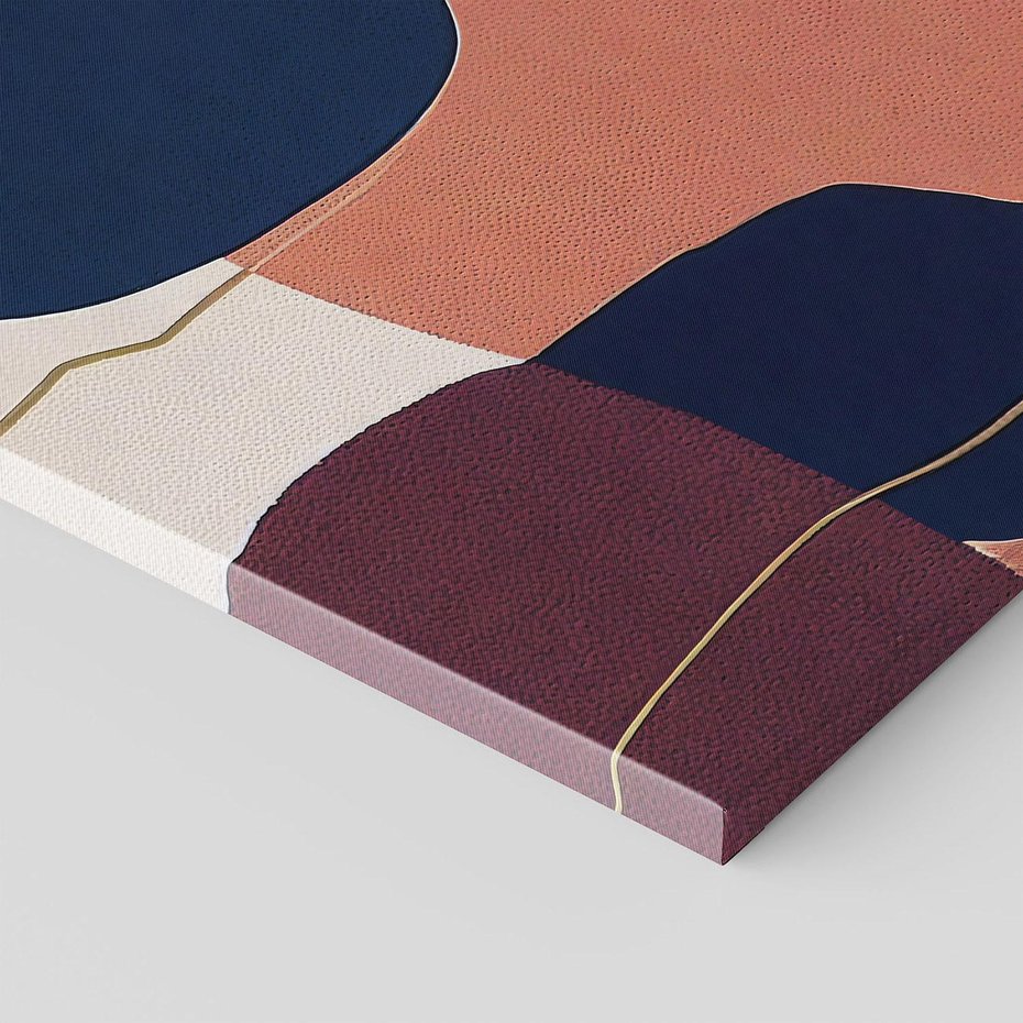 Obraz na płótnie 60x60 - Abstrakt Marsala - nieregularne plamy, kształty