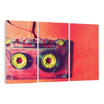 Obraz na płótnie 120x80 - Kaseta - Muzyka Retro - kaseta, muzyka
