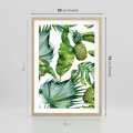 Plakat w ramie 50x70 - Oaza Natury - liście, tropikalne - rama drewno