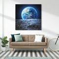 Obraz na płótnie 70x70 - Mistrzowskie spojrzenie na Ziemię - ziemia, kosmos