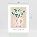 Plakat bez ramy 30x40 - Boho Refleksje Natury - gałązki w wazonie, typografia