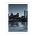 Plakat bez ramy 21x30 - Nocne pejzaże miasta - miasto, nocą