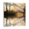 Obraz na płótnie 50x50 - Romantyczny Mostek - mostek, romantyczny