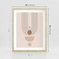 Plakat w ramie 40x50 - Strukturalne Kształty Postępu - boho plakat, minimalizm - rama drewno