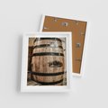 Plakat w ramie 40x50 - Rustykalna Whisky - beczka whiskey, jack daniel's - rama biała