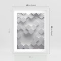 Plakat w ramie 40x50 - Kreatywna Forma - geometryczny, 3D - rama biała