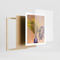 Plakat w ramie 40x50 - Delikatne Piękno - palma, pastele - rama drewno
