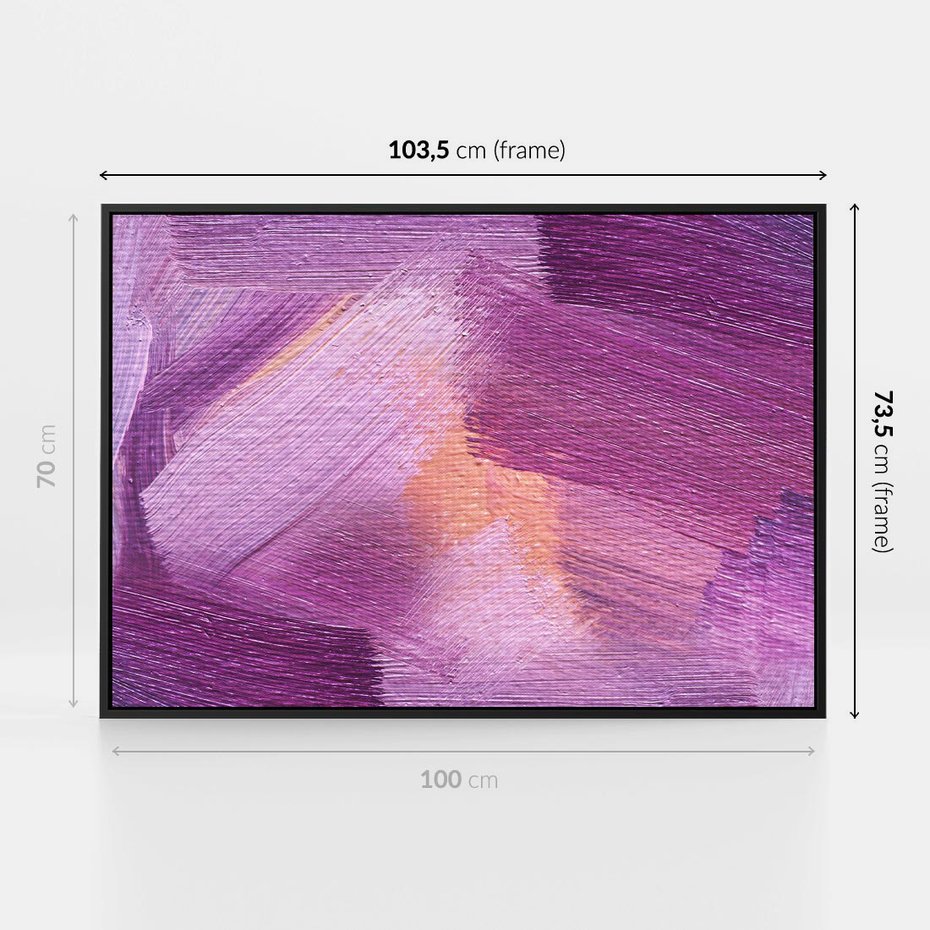 Obraz w ramie 100x70 - Abstrakcyjna gra kolorów - abstrakcja, akwarela - rama czarna