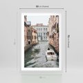 Plakat w ramie 50x70 - Wenecja na Twojej Ścianie - wenecja, kanały - rama biała