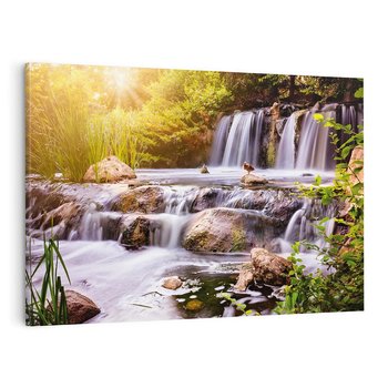 Obraz na płótnie 70x50 - Moc Natury - wodospad, rzeka