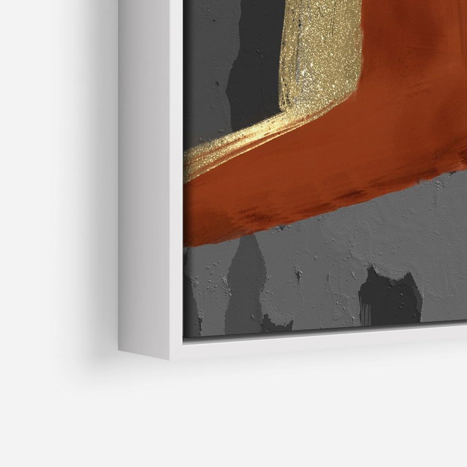 Obraz w ramie 80x80 - Abstrakcyjna impresja - abstrakcja, nowoczesny - rama biała