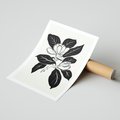 Plakat bez ramy 50x70 - Spojrzenie w kształty kwiatów - kwiaty magnolii, minimalizm