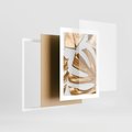 Plakat w ramie 30x40 - Siła Natury - złote, liście - rama biała