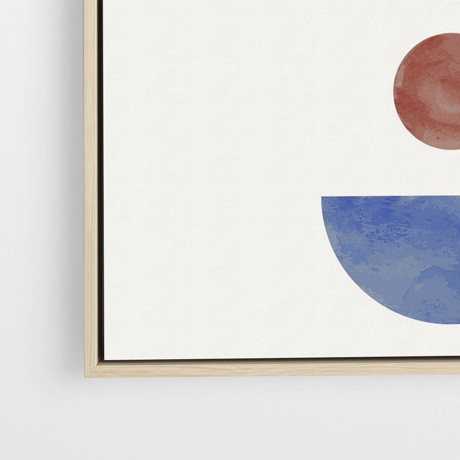 Obraz w ramie 70x100 - Rozplątane Wibracje - nowoczesny plakat, styl midcentury - rama drewno