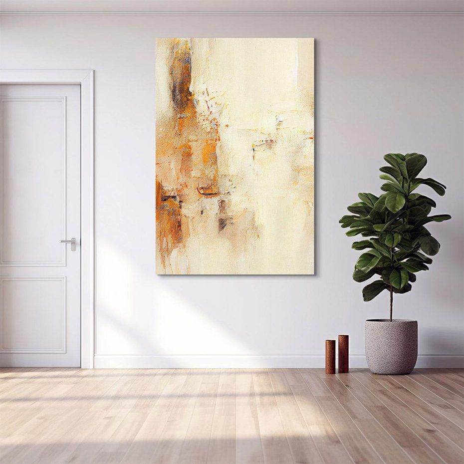 Obraz na płótnie 50x70 - Odbicie utraconych barw - abstrakcja, tekstury farb