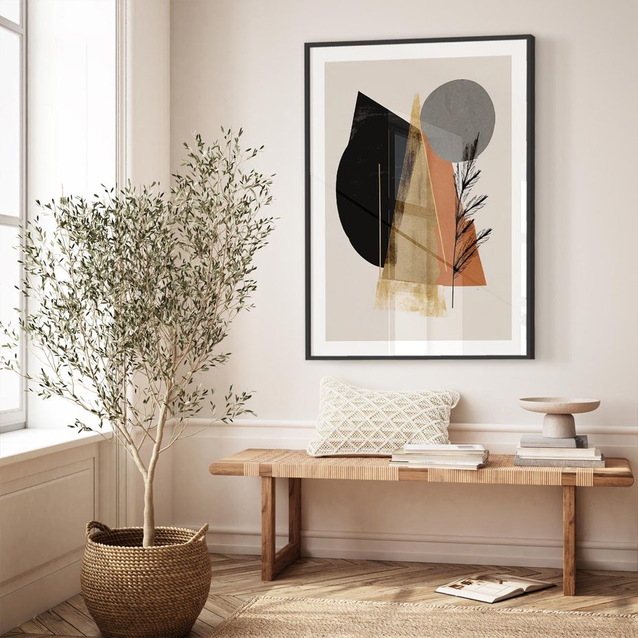 Plakat bez ramy 30x40 - Wibracje Barw Ziemi - abstrakcyjny obraz, dziwne formy