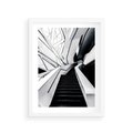 Plakat w ramie 30x40 - Współczesne Kształty - architektura, nowoczesne formy - rama biała
