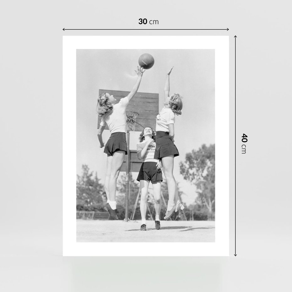 Plakat bez ramy 30x40 - Sport to Zdrowie - retro zdjęcie, czarno białe