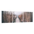 Obraz na płótnie 90x30 - Mglisty krajobraz - pomost, morze