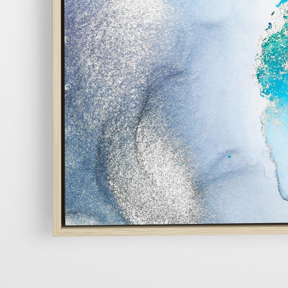 Obraz w ramie 70x50 - Marmur złotą akwarelą - marmur, akwarela - rama drewno