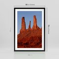 Plakat w ramie 50x70 - Wielki Kanion - majestat pustyni - Wielki Kanion, pustynia - rama czarna