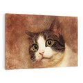 Obraz na płótnie 70x50 - Kot w abstrakcyjnej formie - kot, sztuka