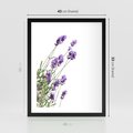 Plakat w ramie 40x50 - Delikatny Urok - lawenda, kwiaty - rama czarna