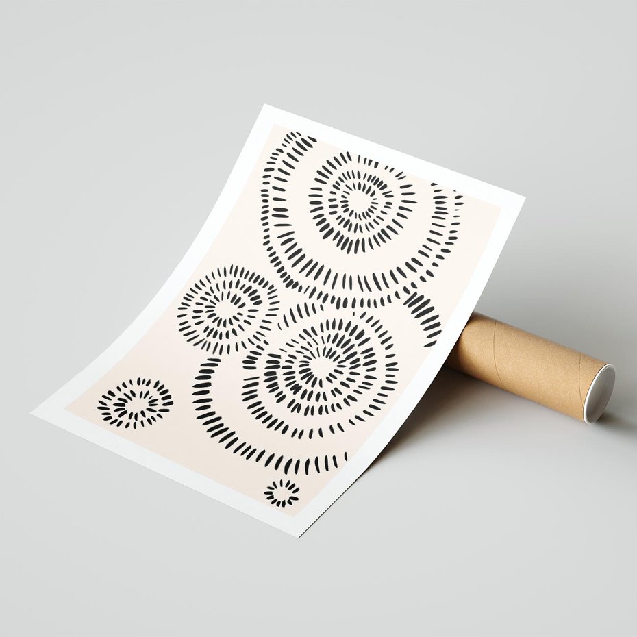 Plakat bez ramy 21x30 - Abstrakcyjne Wnętrza - minimalistyczne kształty, odbicia