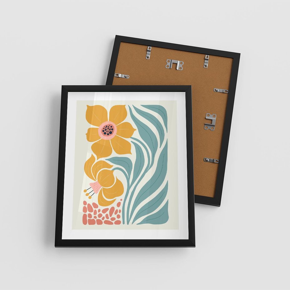 Plakat w ramie 40x50 - Pastelowa Piękność - nowoczesna sztuka, plakat - rama czarna