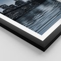 Plakat w ramie 30x40 - Nocne pejzaże miasta - miasto, nocą - rama czarna