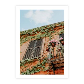 Plakat bez ramy 40x50 - Okno do włoskich budynków - włoskie, budynki