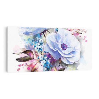 Obraz na płótnie 100x50 - Kolorowa Ekspresja - kwiaty, graficzne