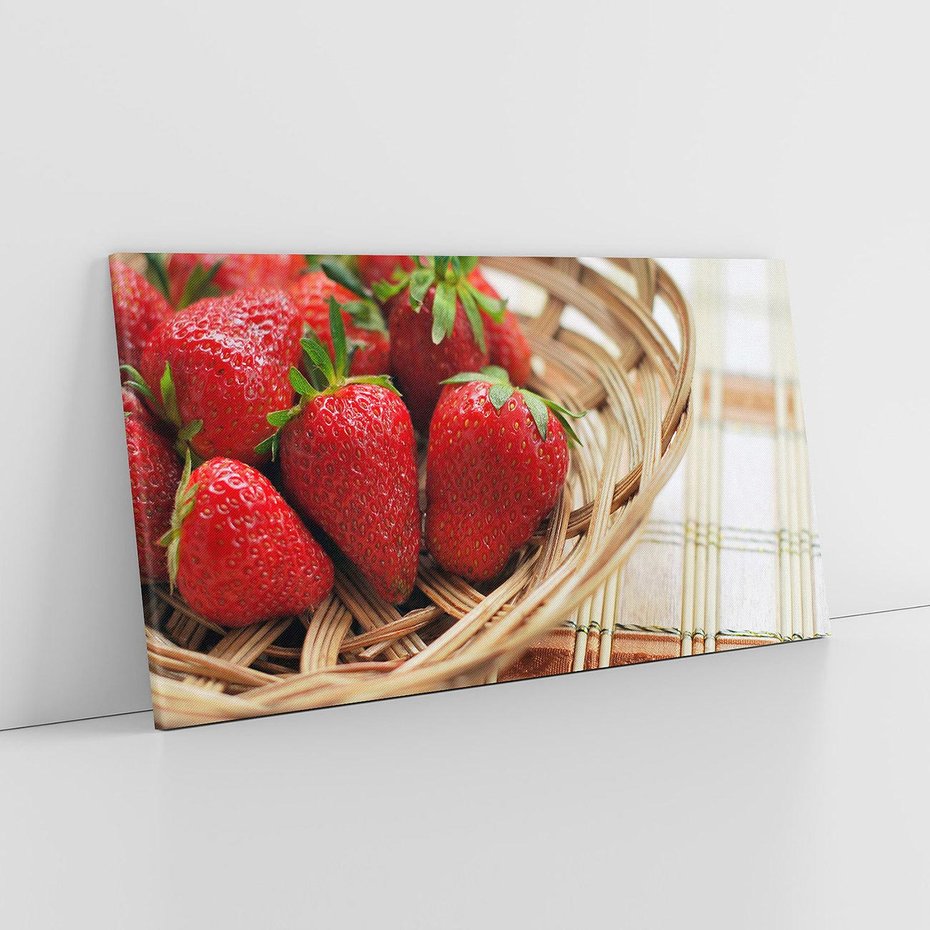 Obraz na płótnie 120x60 - Truskawka Radość Lata - truskawka, owoc