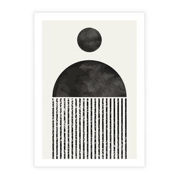 Plakat bez ramy 40x50 - Księga Wibracji - abstrakcyjne czarno białe formy, minmalizm