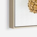 Obraz w ramie 50x70 - Ekskluzywny Akcent - złoty, ananas - rama drewno