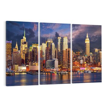 Obraz na płótnie 120x80 - Miasto Nocy - Nowy Jork, miasto