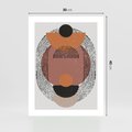 Plakat bez ramy 30x40 - Abstrakcja w Odcieniach Brązu i Beżu - geometria, abstrakcyjna grafika
