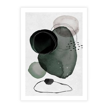 Plakat bez ramy 21x30 - Abstrakcyjne Plamy w Akwareli - abstrakcyjne akwarelowe plamy